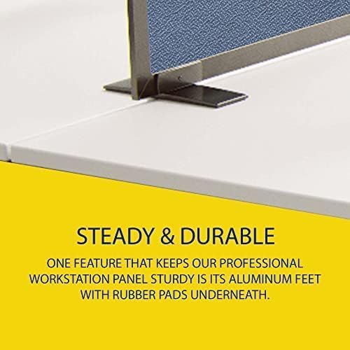 OBEX Acoustical Free Standing Privacy Screen, Cubicle Accessories Desk Privacy Panel, Desk Dividers for Office, Office Furniture Partitions Portable Sound Proof Dividers, 18" x 60", Twilight