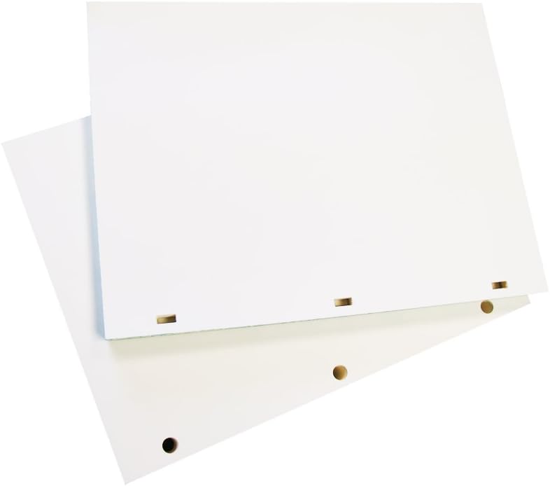 Archival Paper 32lb Watermarked Minute Paper - 11" X 8-1/2" - 100% Cotton, Acid-Free, Blank Sheets for Minute Books or Ledgers- (100 Rectangle Holes)
