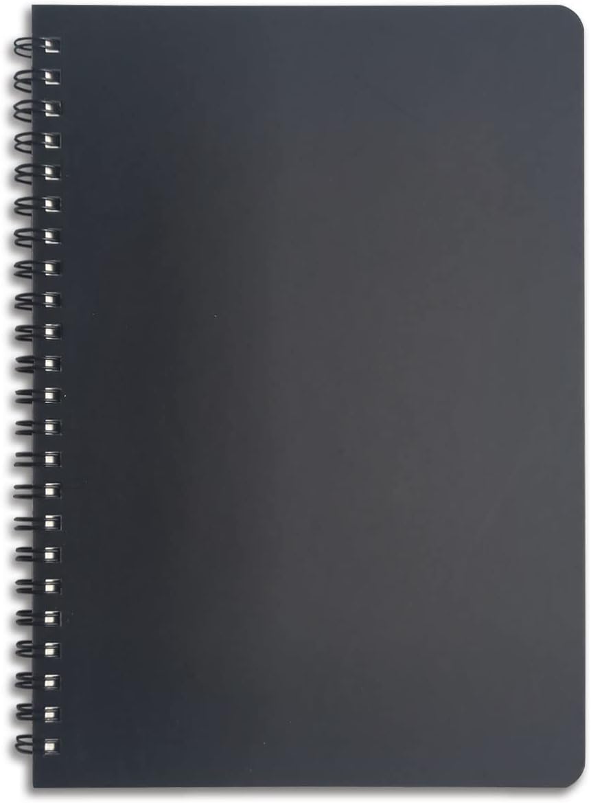 Spiral Notebook, Black Spiral Journal Notebook, 3Pack Lined Paper Wirebound Notebook, 6” x 8.2”