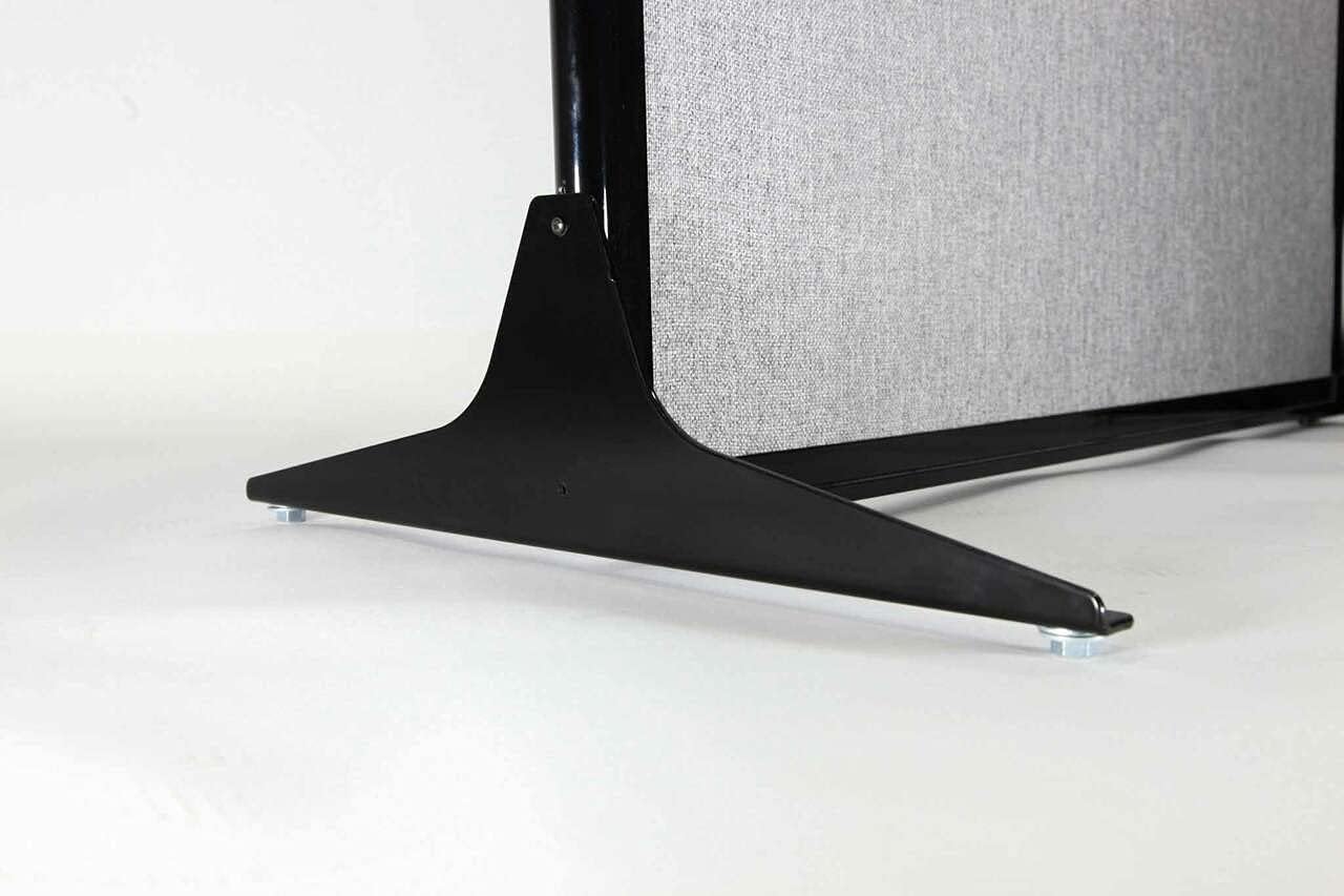Versare Workstation Partition | Portable Wall Divider | Modern Office Cubicle | Free Standing Privacy Screen | Flexible Work Space | 33" x 70" W/Window, Caribbean Fabric Panels