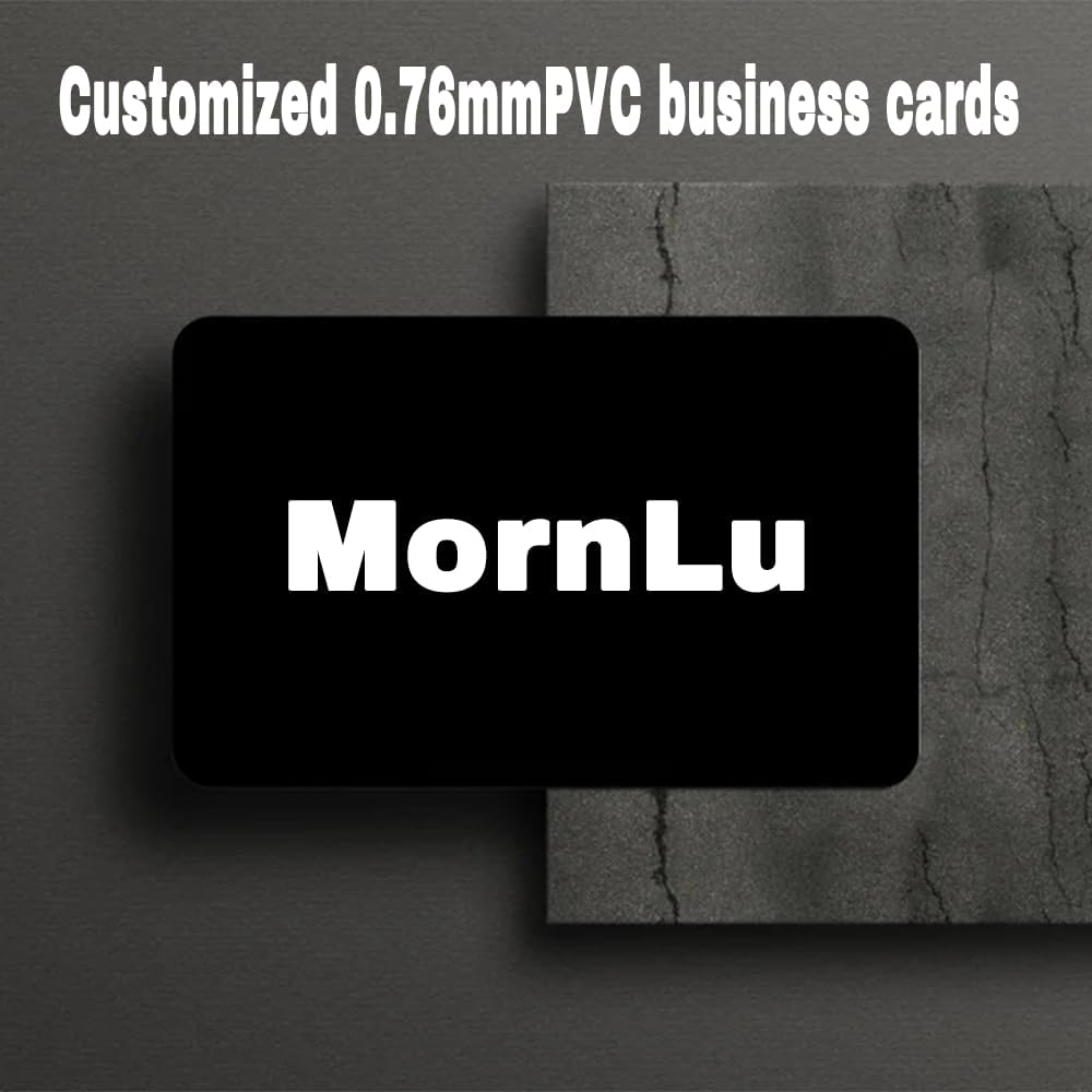 Custom Business Cards PVC Waterproof Add Photo/Text/Logo Print Your Own Business Cards Personalized Double-sided Printed Glossy Matte Frosted 0.76mm Thickness -50pcs