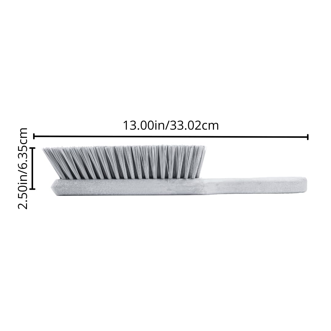 SPARTA Handheld Soft Counter Brush 8 Inch Bristle Span, Multi-Use Dust Brush with 5 Inch Handle for Tables, Countertops, and Delicate Surfaces, Polyester, Black