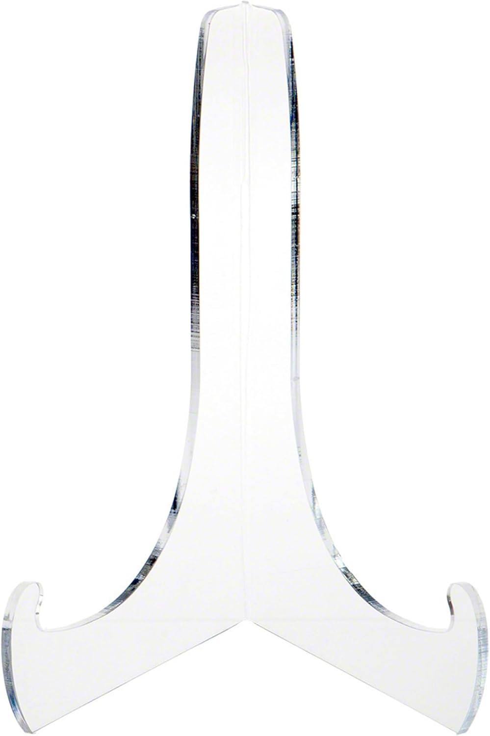 Plymor Clear Acrylic 60-Degree Angle Easel With Shallow Support Ledges, 12" H x 9" W x 8.25" D (6 Pack)