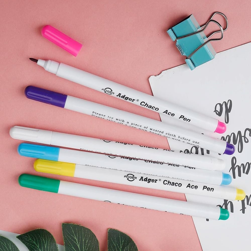TopHomer Water Erasable Fabric Marking Pen Temporary Marking Auto-Vanishing Pen Fabric Markers Pen Colorful Water Soluble Ink for Dressmaking, Handicraft, Embroidery, Artificial Flowers(Yellow)