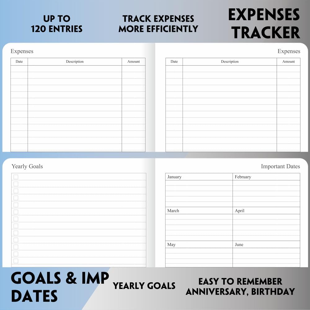 2025-2026 Planner - Weekly and Monthly Planner, Oct 2025 - Dec 2026, Holidays, Contacts and Notes Pages, Vegan Leather Cover, Elastic Closure, 5.5”x8.25”, Grey