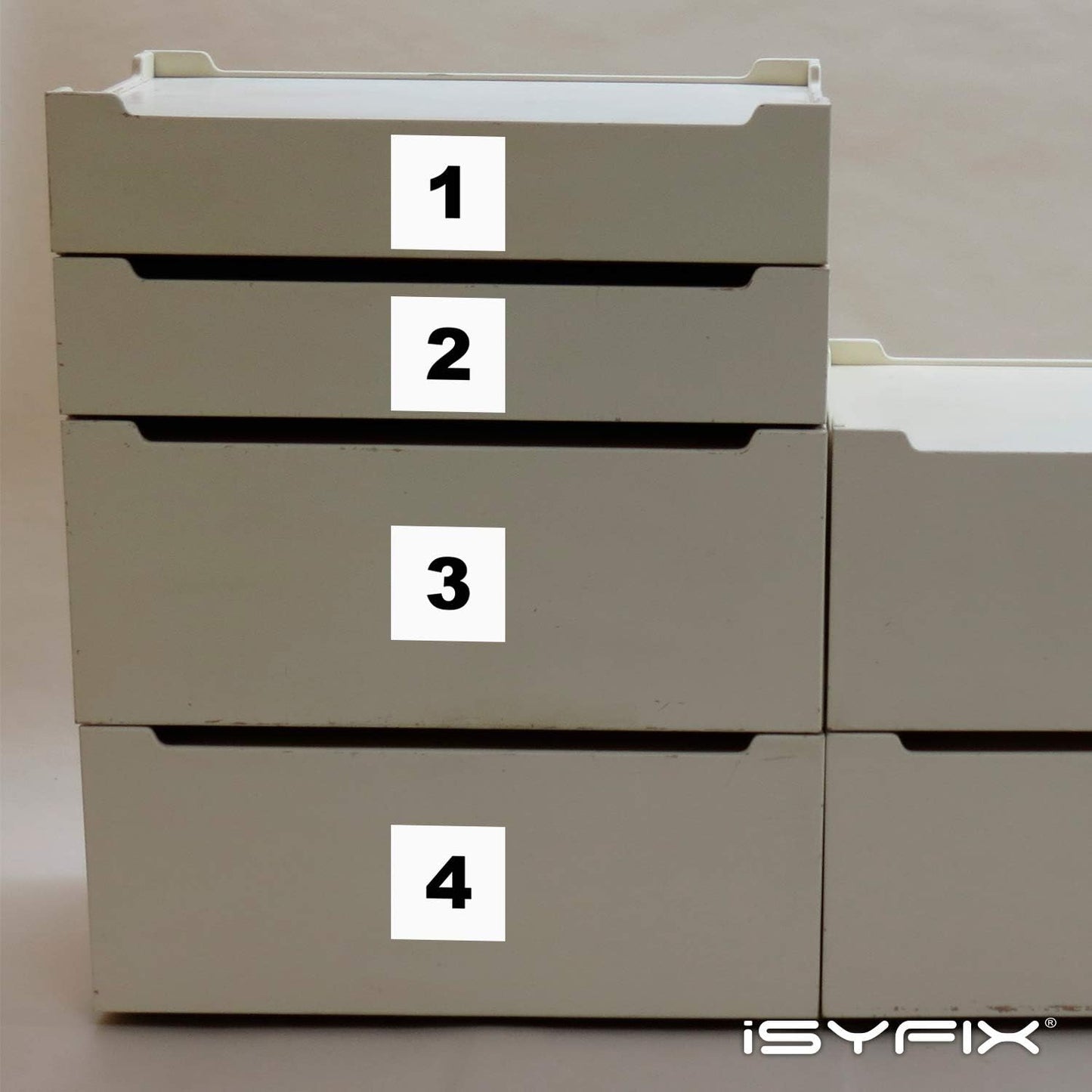 iSYFIX White Consecutive Number Stickers – 1 to 100, 3-inch, 1 Set – Vinyl Self Adhesive Premium Decal, Ideal for Inventory, Storage, Organizing, Boxes, Bins, Toolbox, Lockers & More, Indoor/Outdoor