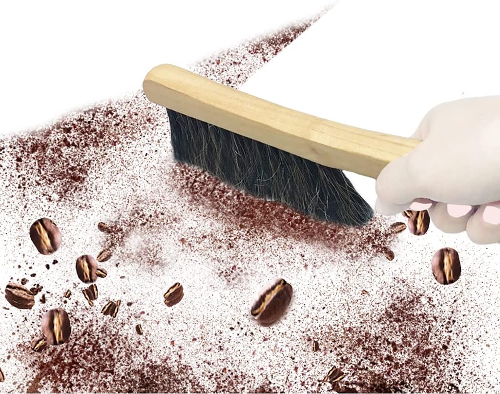 Counter Brush for Furniture Patio Woodworking Drafting Cleaning, Wooden Handle with Horsehair Bristle Bench Brushes, 13 Inches Hand Broom