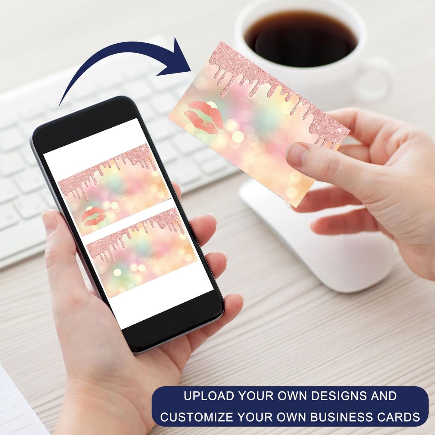 Custom Business Cards Personalized Business Cards with Photo for Small Business Customized with Logo Text 1000 500 200 100 Double Sided Printable Waterproof Business Cards-Barbershop Template