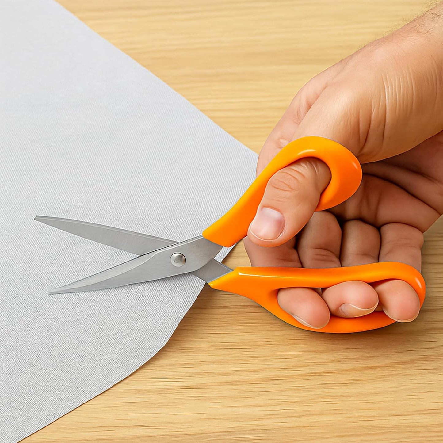 All Purpose Scissors,Heavy Duty Sharp Scissors for Office, Home, School, and Crafts, with Stainless Steel Blades and Comfort Grip Handle