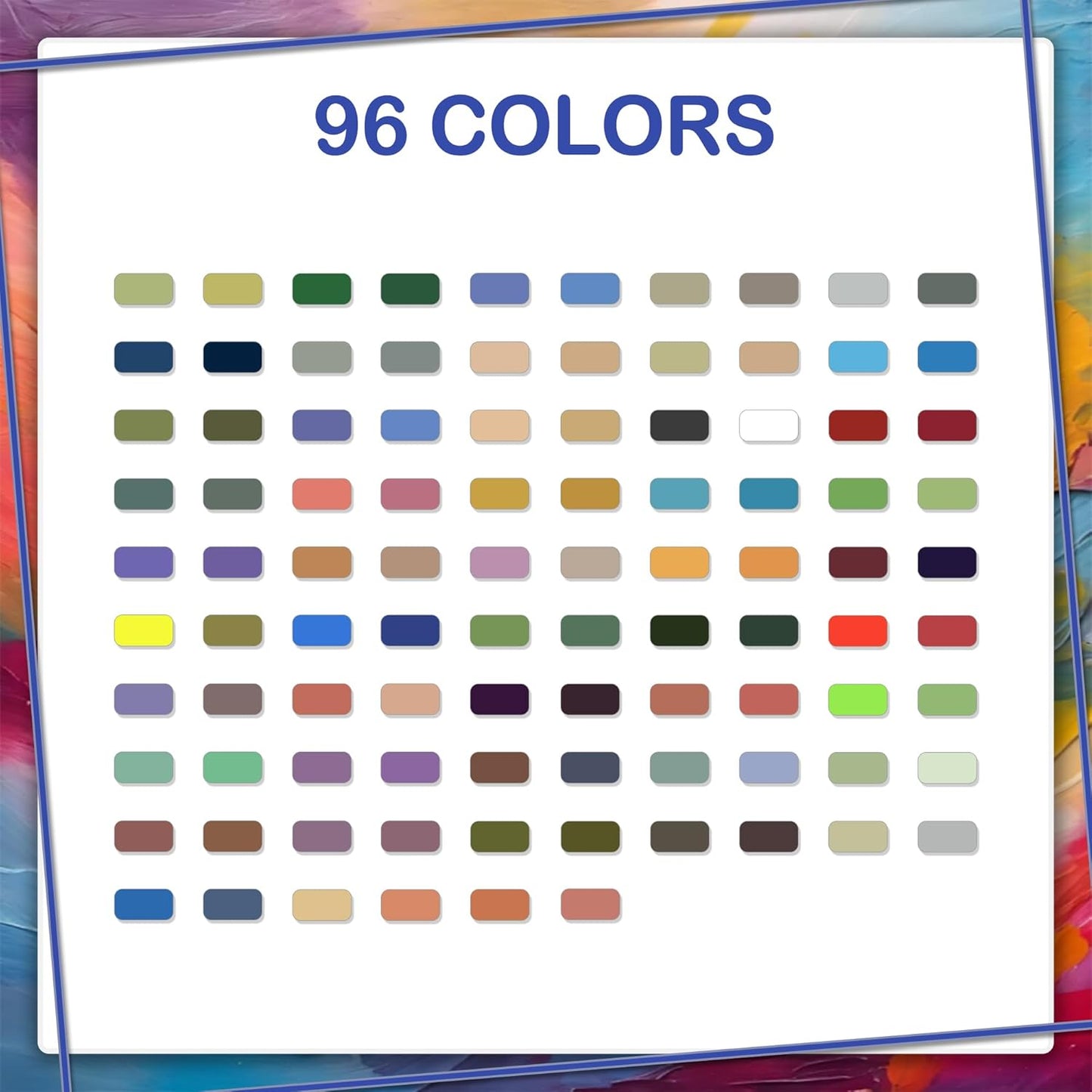 96 Dual Tip Acrylic Paint Markers, Double Color Acrylic Paint Pens for Rock Painting, Ceramic, Stone, Wood, Canvas, Stone, DIY Art Supplies