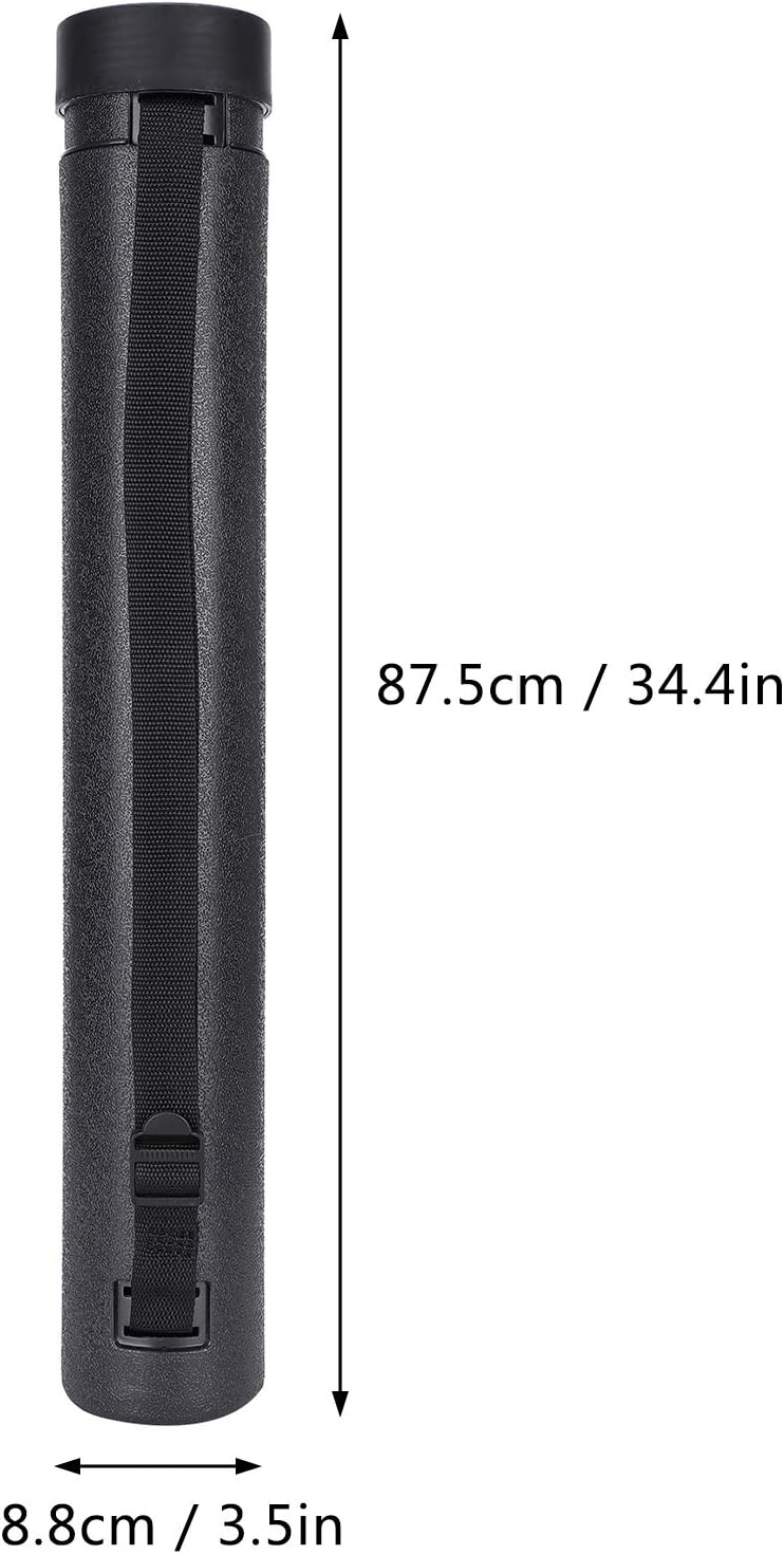 Poster Tube, Circular Drawing Tube, Proof Circular Telescopic Painting Tube, Adjustable for Maps (Black)