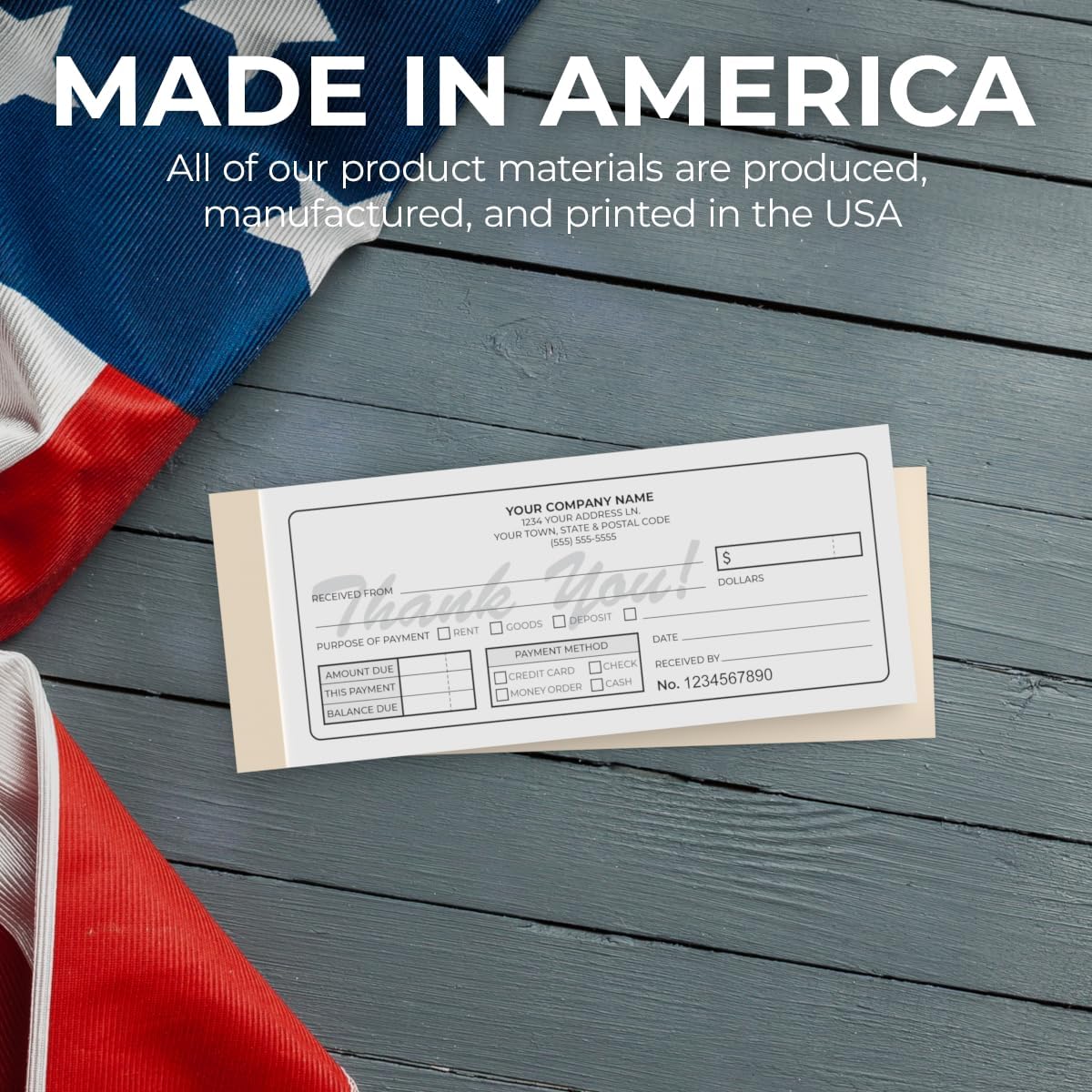 Custom 2.83" x 7" Carbonless NCR Books in 2-Part Duplicate Invoices, Receipts, Work Orders, Sales Orders, Purchase Orders, Estimates, Quote Forms with Your Company/Business Name (150 Sets)