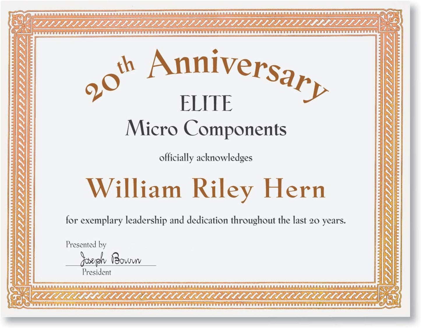 PaperDirect Copper on White Elite Specialty Certificates, 8½ x11, Foil Accents, 50 Count, Certificates And Awards Paper, For School, Work, Diplomas & Award Certificates