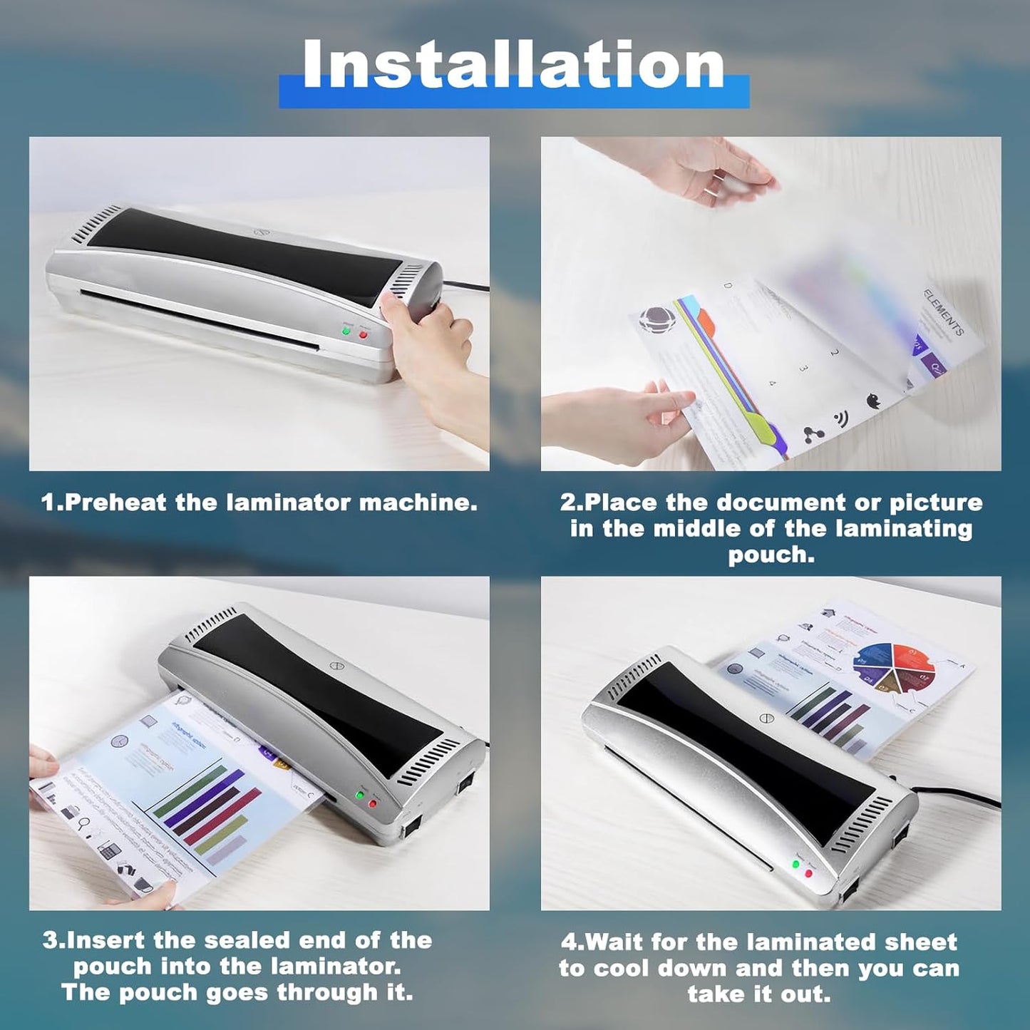 3000 Pack Laminating Sheets, 5Mil 9" x 11.5" Laminating Pouches,5Mil Clear Thermal Lamination Sheet Paper for Laminator, Holds 8.5 x 11 Inch Sheets