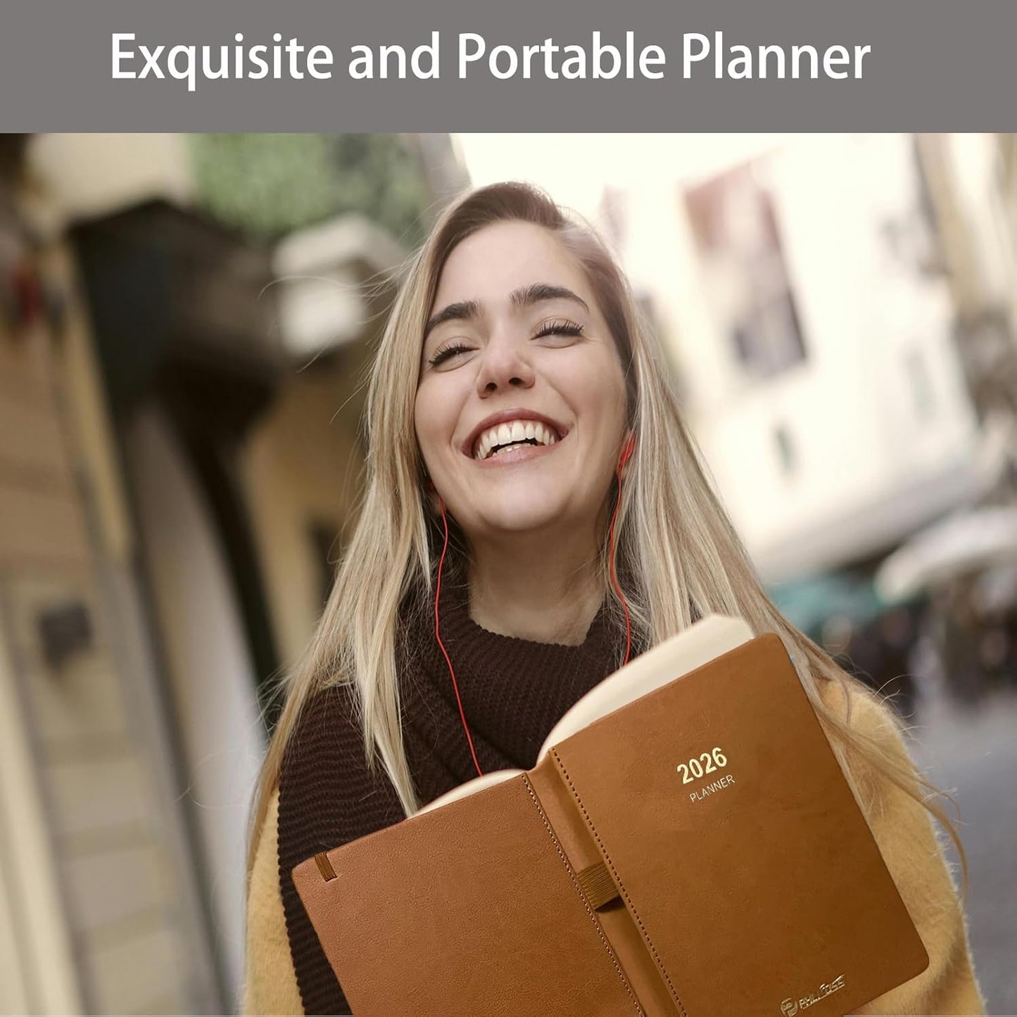 2026 Daily Planner/Calendar, One Page Per Day, Daily Monthly Agenda Planner with Time Slots and Monthly Tabs, Jan - Dec 2026, 5.7" x 8.25" Appointment Book, Pen Holder, Leather Cover (2026-Chartreuse)