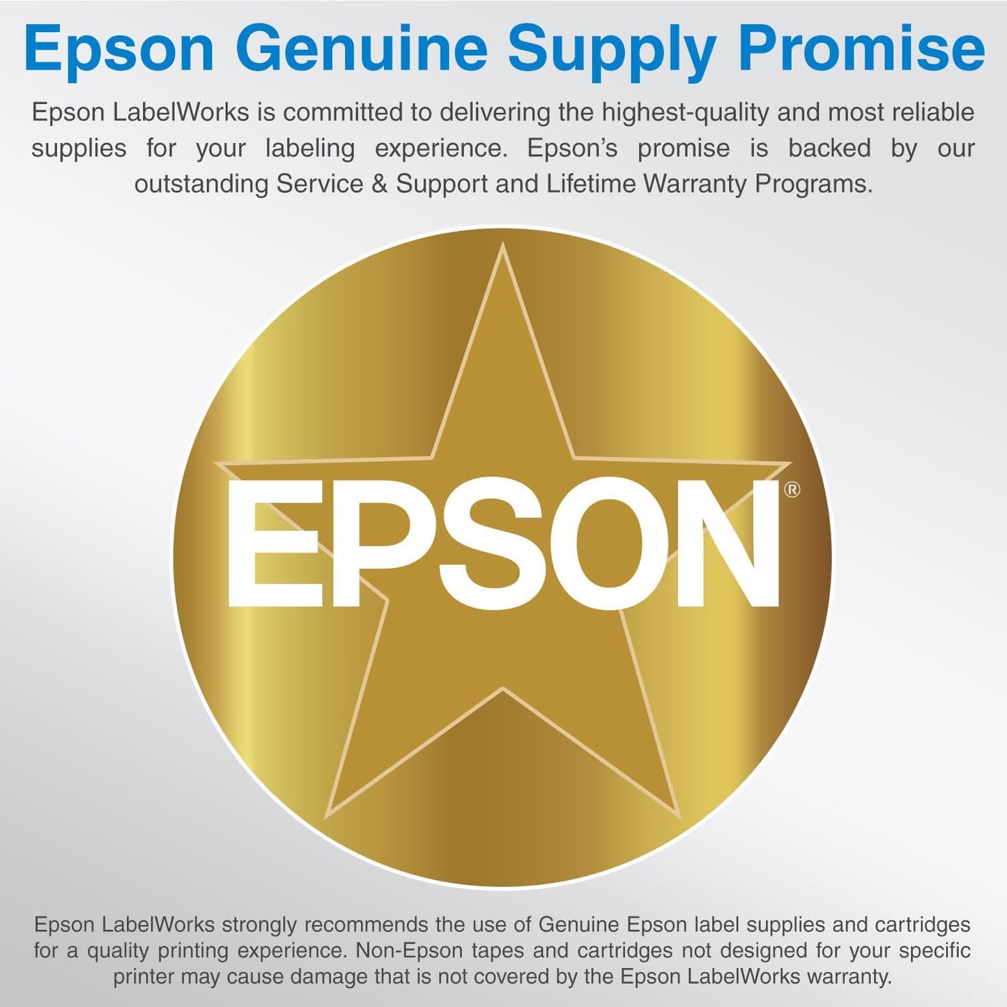 Epson LABELWORKS 224GBPX Genuine PET (Polyester) Tape Cartridge - Gold on Black Designer Craft Label Maker Tape - 1" (24MM) Wide, 30'