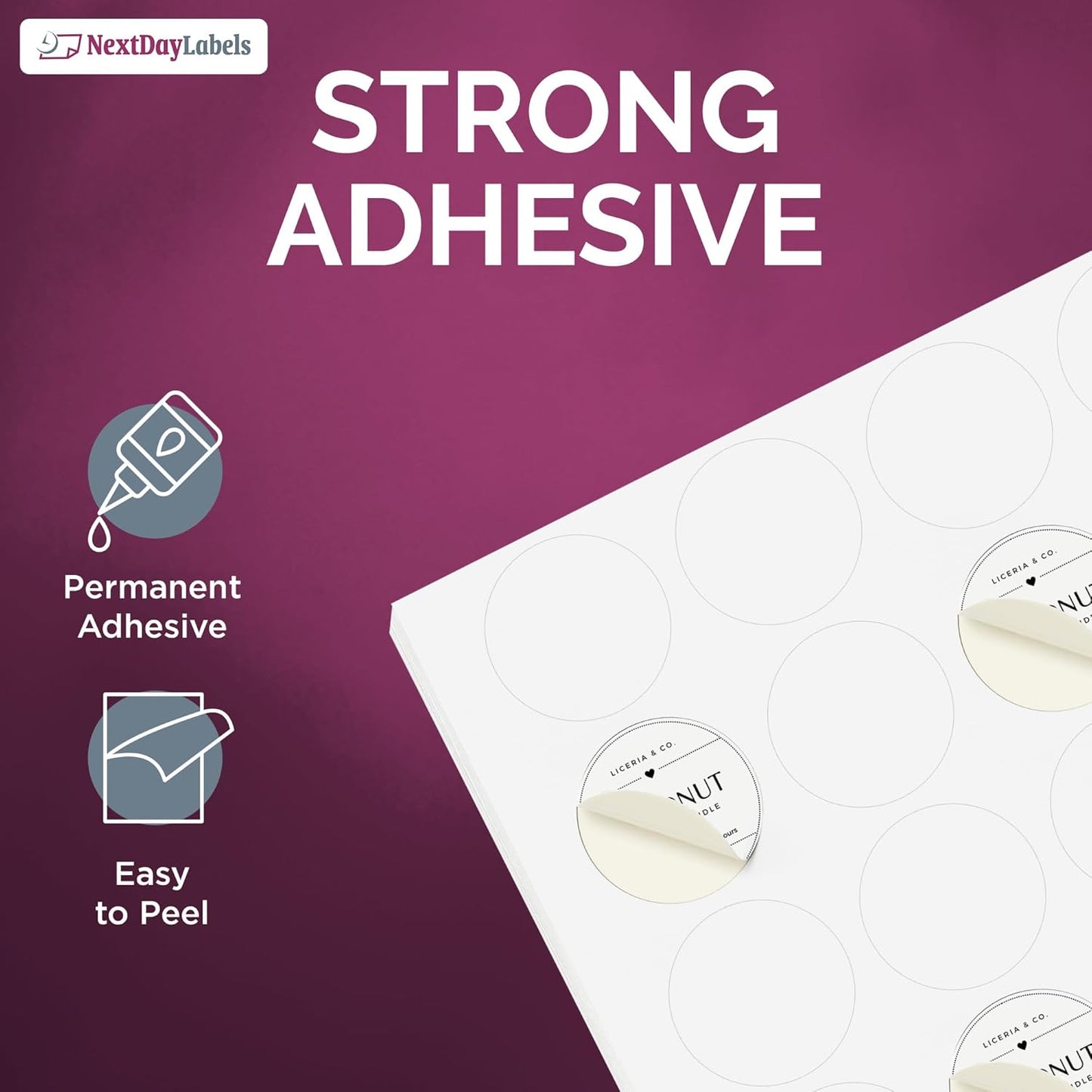 NextDayLabels - 1.66 Inch Round Stickers for Printer - Matte White Blank Laser/Inkjet Circle Labels - Printable (250 Sheets, 24 Per Sheet, 6000 Labels)