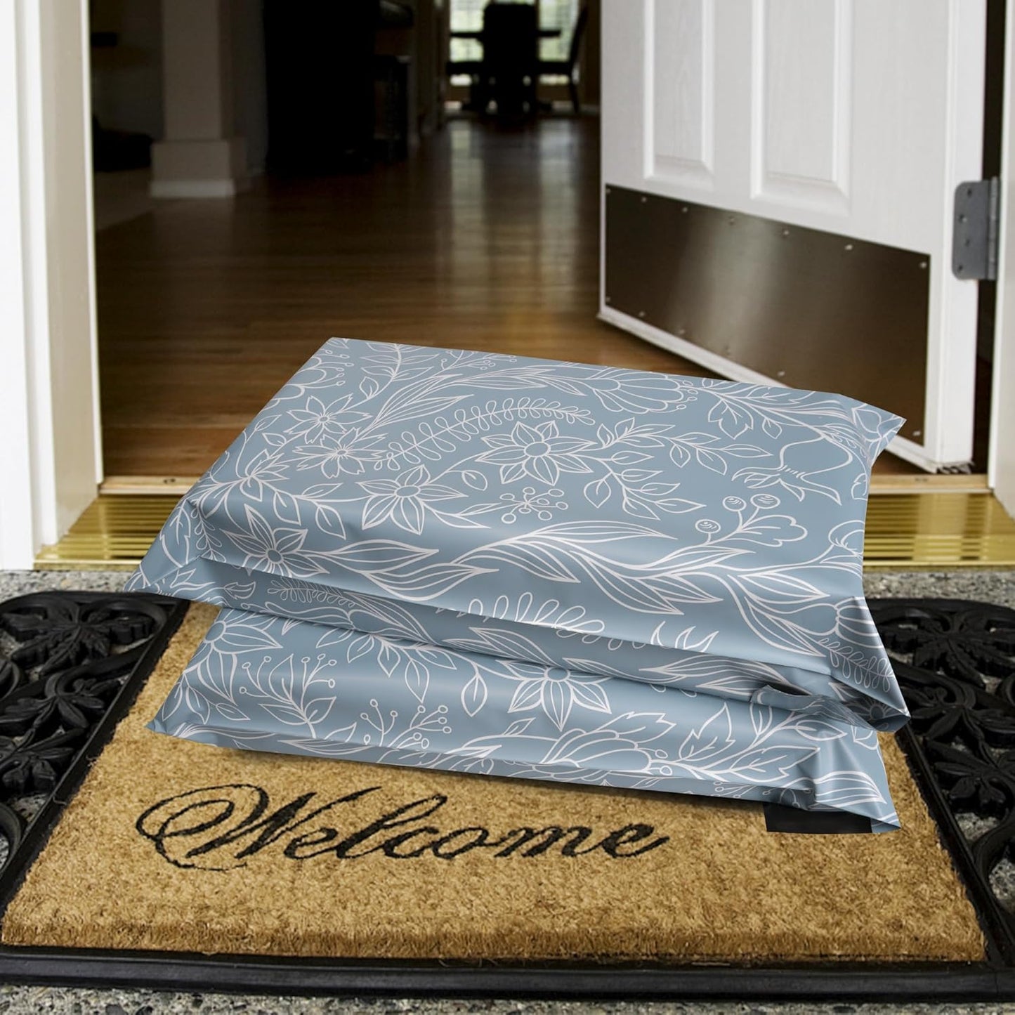 Poly Mailers 10x13 Inch 100 Pcs - Wheat Sheaf printed Shipping Bags, 2.4mil Thickness, Waterproof and Tear Resistant Mailing Envelopes, Self-Sealing Packaging Bags for Small Business