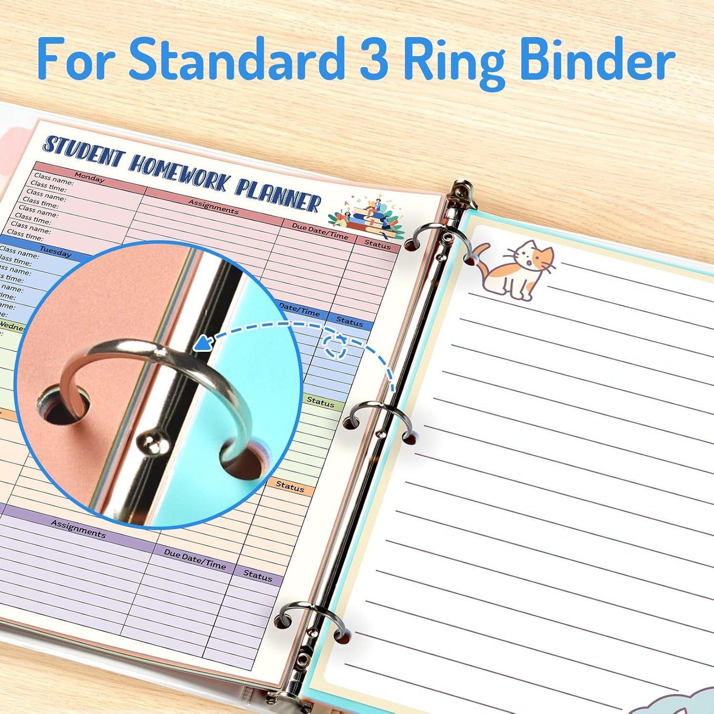 Forvencer 8-Tab Binder Dividers with Tabs, Big Tabs, Write&Erase Plastic Dividers for 3 Ring Binder, Binder Tabs for Organizers, 3 Ring Binder Dividers with Tabs for School Office (Muted, 2 Set)