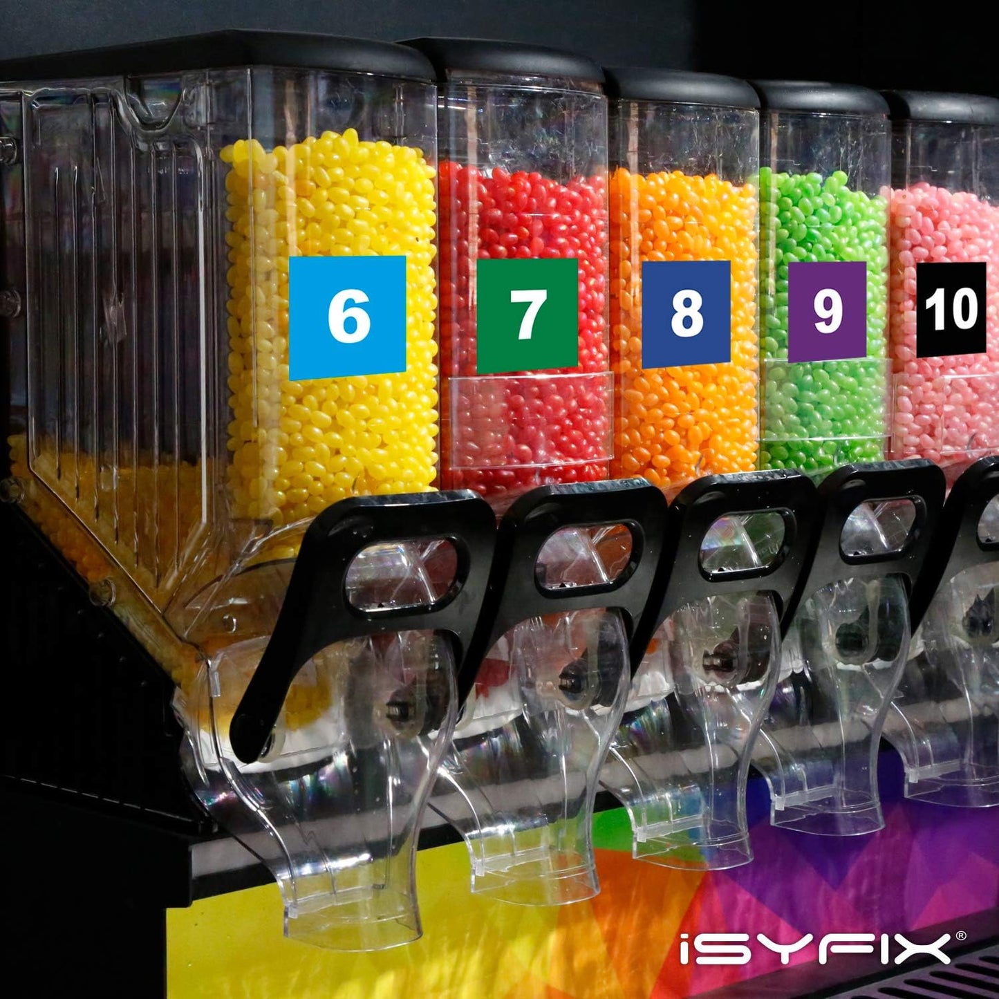 iSYFIX Multicolor Consecutive Number Stickers – 1 to 100, 1.5 Inch, 1 set – Vinyl Self Adhesive Premium Decal, Ideal for Inventory, Storage, Organizing, Boxes, Toolbox, Lockers & More, Indoor/Outdoor