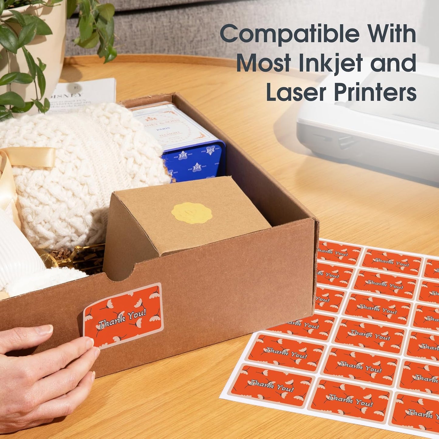 1 3/4" X 1/2" Matte White Return Address Labels Compatible with Inkjet and Laser Printers - 500 Sheets, 40000 Small Printable Stickers for Mailing, Barcodes, Organization - Spartan Industrial