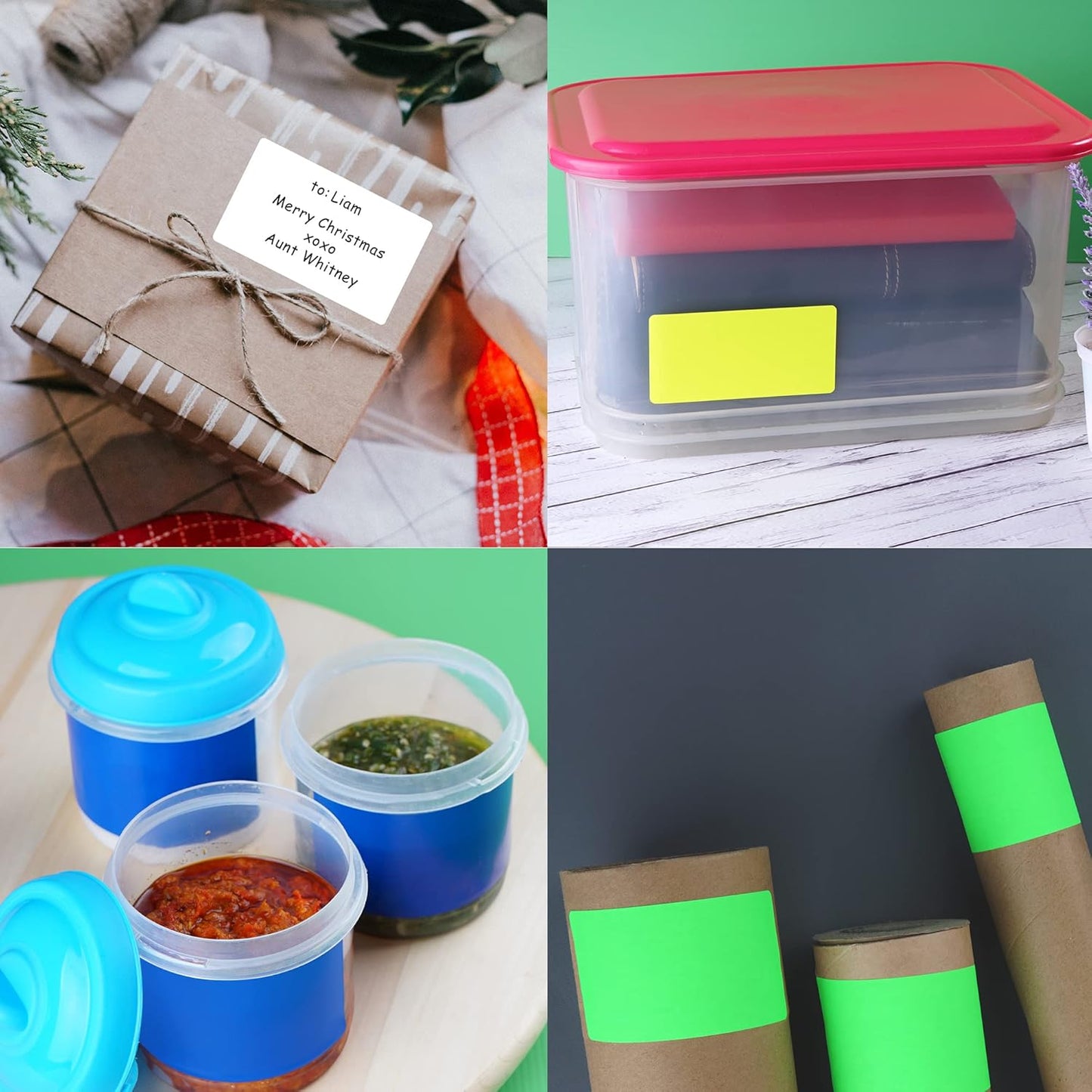 Royal Green Write On Labels Neon Pink Color Stickers for Folders 4x2 inch (100mm x 51mm) - 250 Pack