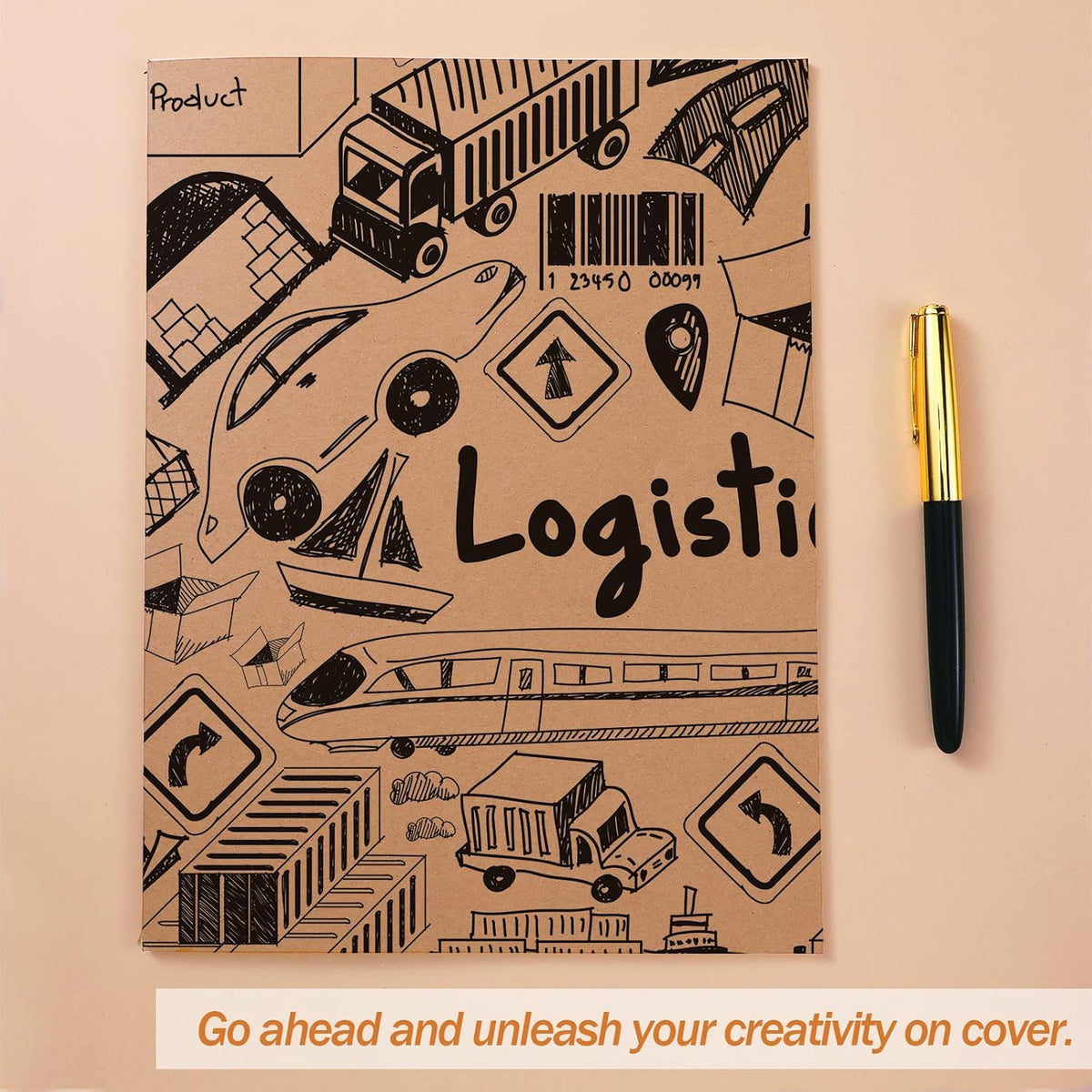 Lincia 24 Pack Large Kraft Notebooks Bulk, 8.5 x 11 Inch College Ruled A4 Subject Diary Journals Notebooks for Office Notes Writing Supplies, 60 Pages