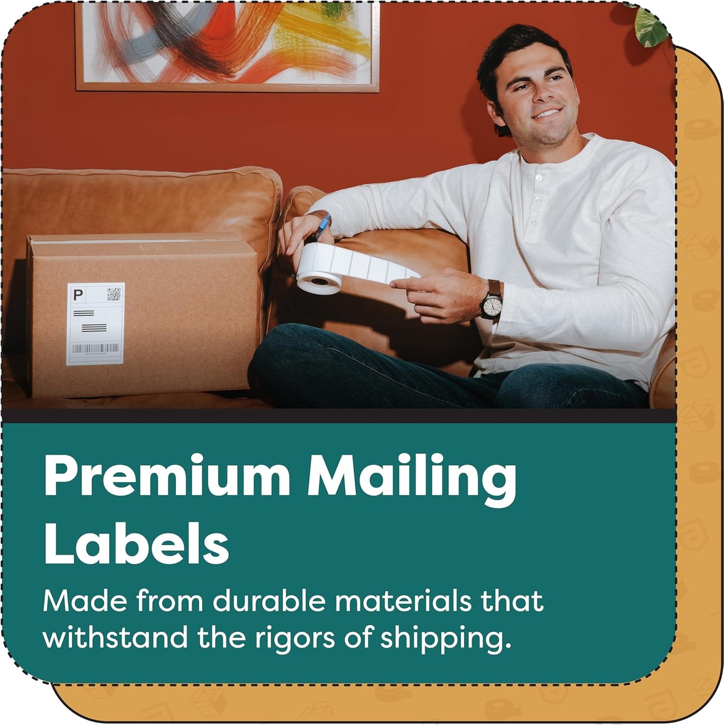 Aegis Adhesives - 2 ¼” X 4” Direct Thermal Labels for Shipping & Postage, Perforated & Compatible with Rollo, Zebra, & Other Desktop Label Printers (12 Rolls, 350/Roll)