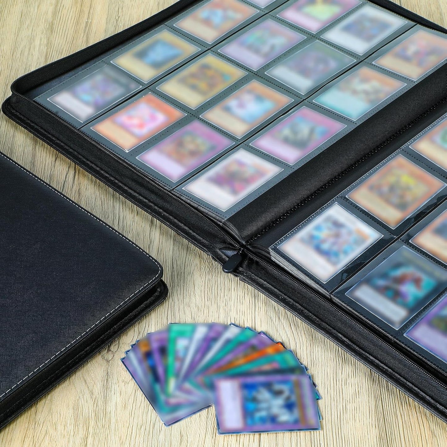 3 Pcs 16 Pocket Trading Card Binder 3000+ Pockets Binder Album Compatible with Mtg, Sports, Standard Size Card for Collector