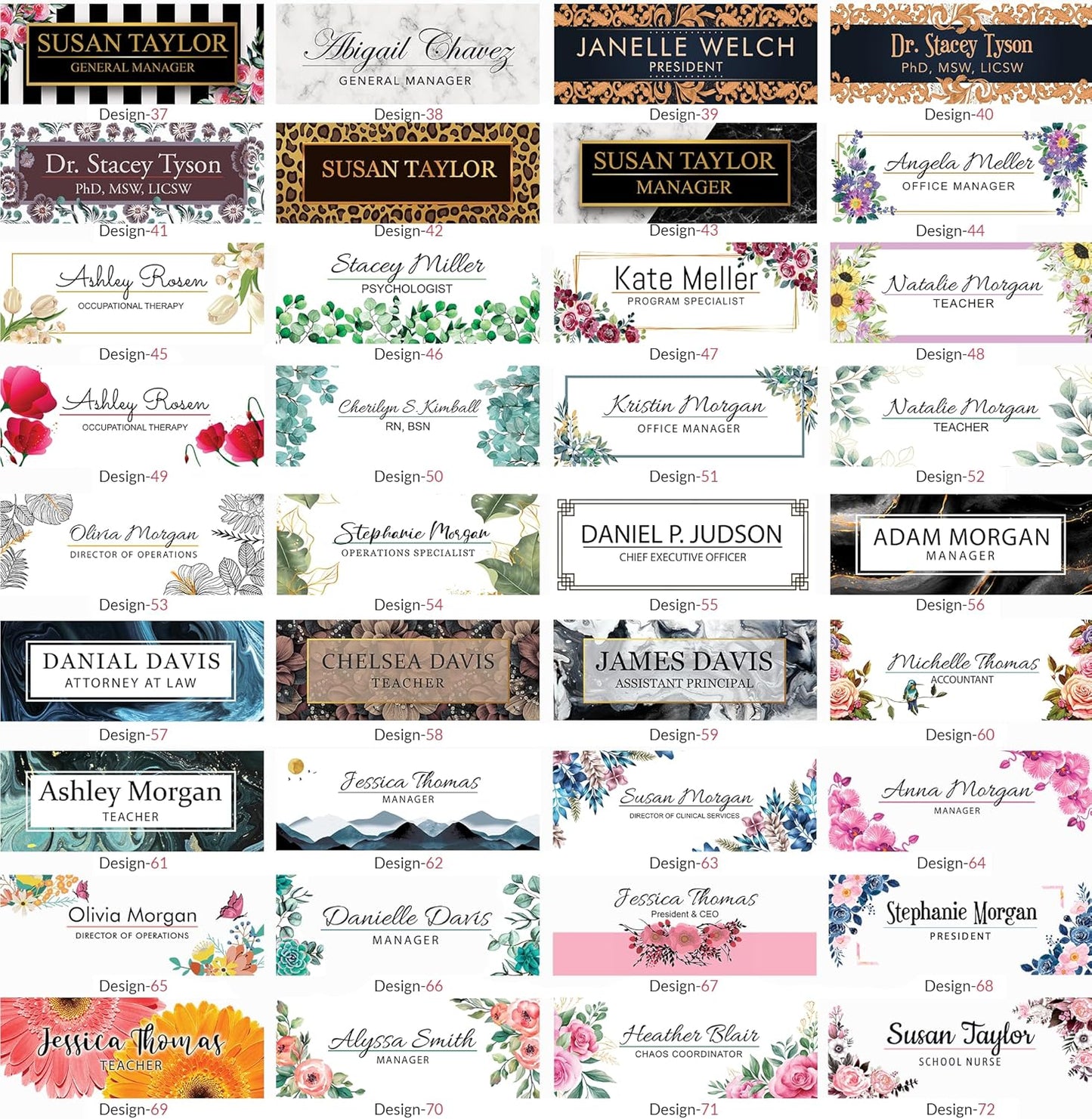 Desk Name Plate Personalized - Design Options - Coworker Gifts, Workspace Decorations, Professional Office Décor