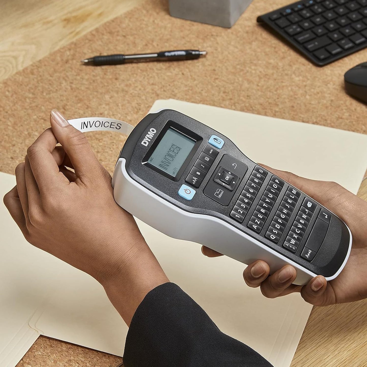 DYMO LabelManager 160 Portable Label Maker Bundle, Easy-to-Use, One-Touch Smart Keys, QWERTY Keyboard, Large Display, for Home & Office Organization, Includes 3 D1 Label Cassettes (Pack of 6)