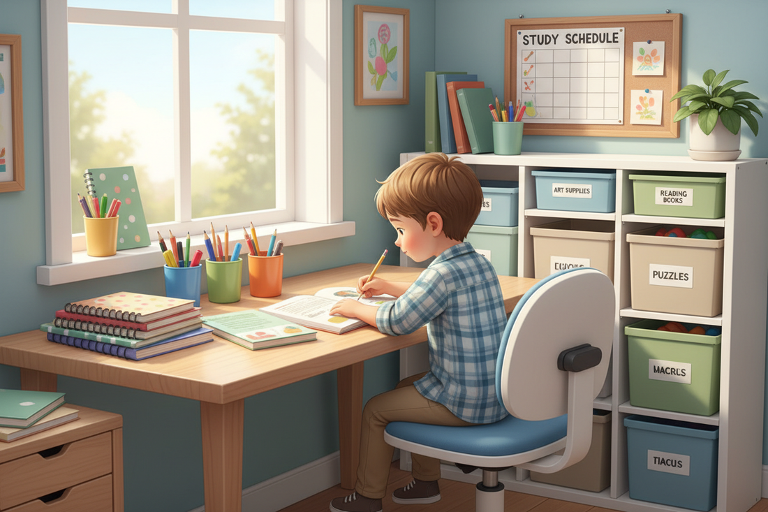 How a Well-Organized Study Space Helps Kids Focus and Learn Better