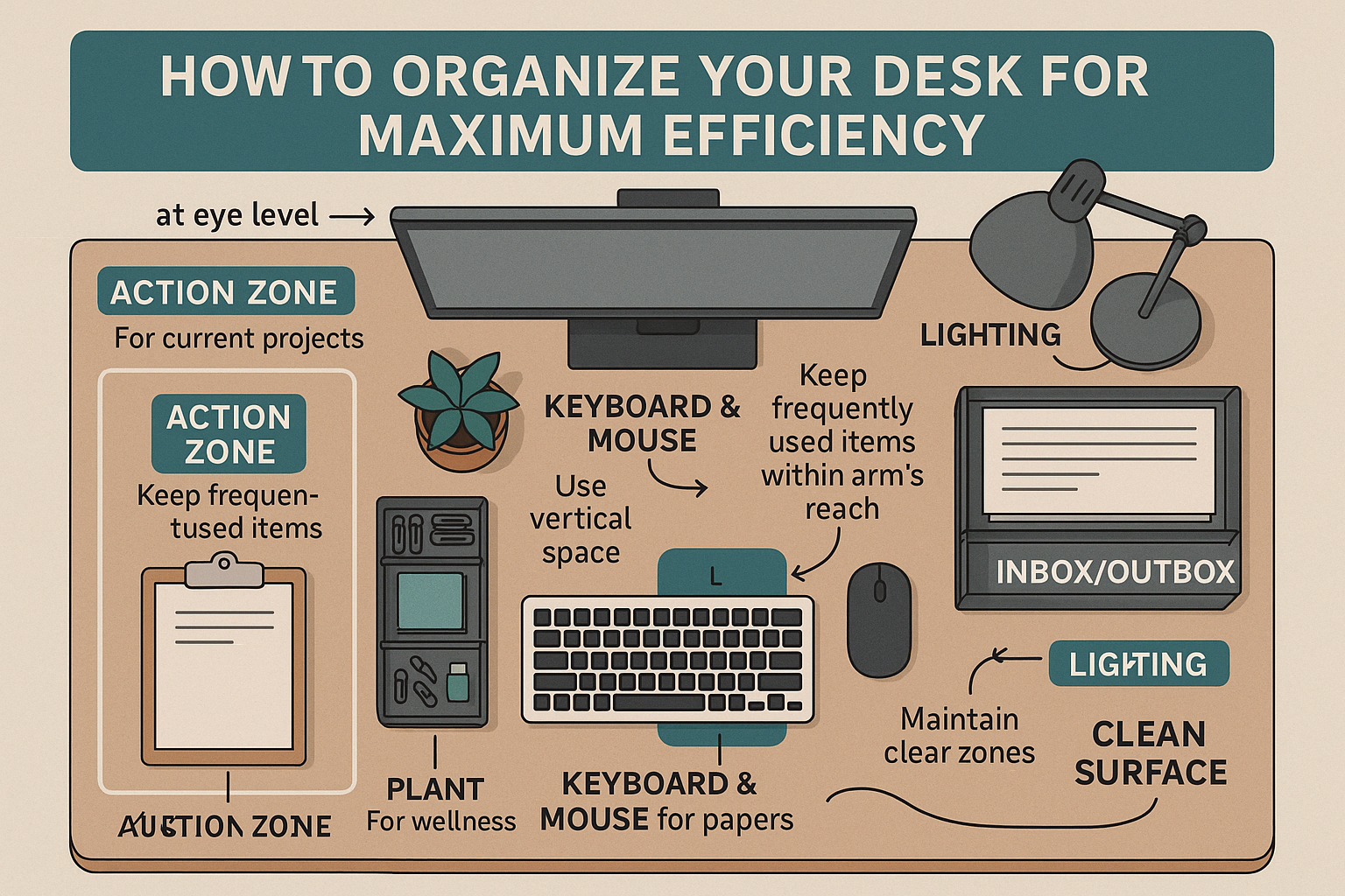 How to Organize Your Desk for Maximum Efficiency – DeskSupply