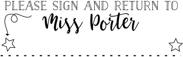 Custom Self-Inking Stamps - 49 Designs | Fun Phrases | Grading Made Easy | Classroom & Library Book Stamps (Please Sign, Return Stars, Xtra Large)