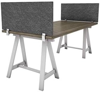 OBEX Panel Desk Mounted PET Privacy Screen, 18" x 42", Shadow