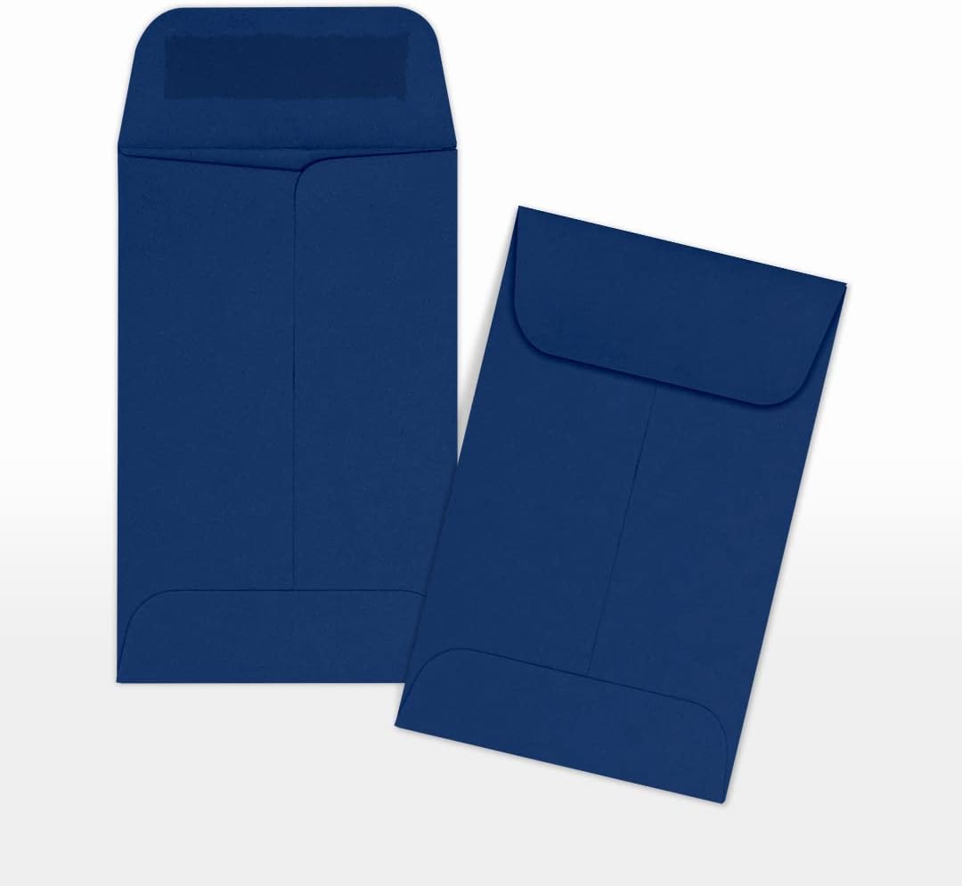 LUXPaper #1 Coin Envelopes | 2 1/4" x 3 1/2" | Navy Blue | 80lb. Text | 50 Qty