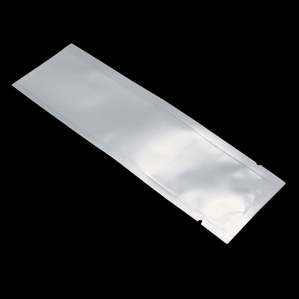 PABCK 1000 Pcs 2.56x8.66 inch (Inside Size 2.17x8.27 inch) Clear Front Vacuum Heat Sealable Pure Mylar Foil Bag for Travel Sampling Packaging Food Storage Aluminum Foil Candy Coffee Powder Package