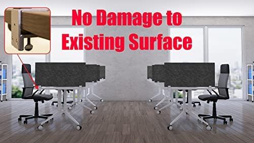 OBEX Panel Desk Mounted PET Privacy Screen, 18" x 42", Shadow