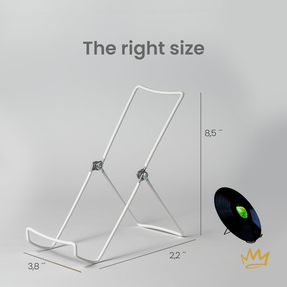 KINGDOM SOLUTIONS MADE IN USA 4-Pack Sturdy & Durable Adjustable White Metal Easels to Display Books, Frames, Comics, Plates & More - Unique on the Market