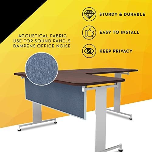 OBEX Acoustic Table Mounted Modesty Desk Privacy & Sound Absorbing Panel for Office Cubicles, 24" x 72", Twilight