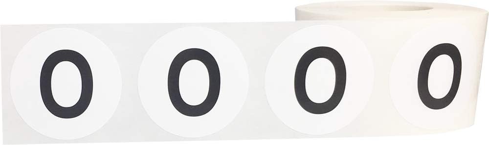 Letter O Inventory Labels 1.5 inch Round Circle Dots 500 Adhesive Stickers