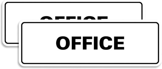 Signs ByLITA Standard Office Sign - Professional Business Signage - Easy to Install (White) - Medium 2 Pack