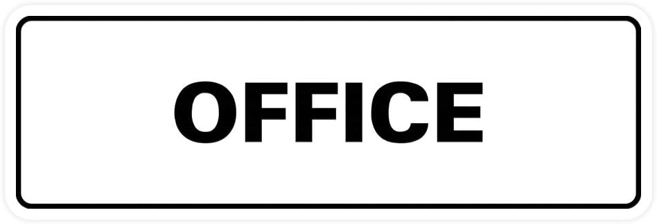 Signs ByLITA Standard Office Sign - Professional Business Signage - Easy to Install (White) - Small 1 Pack