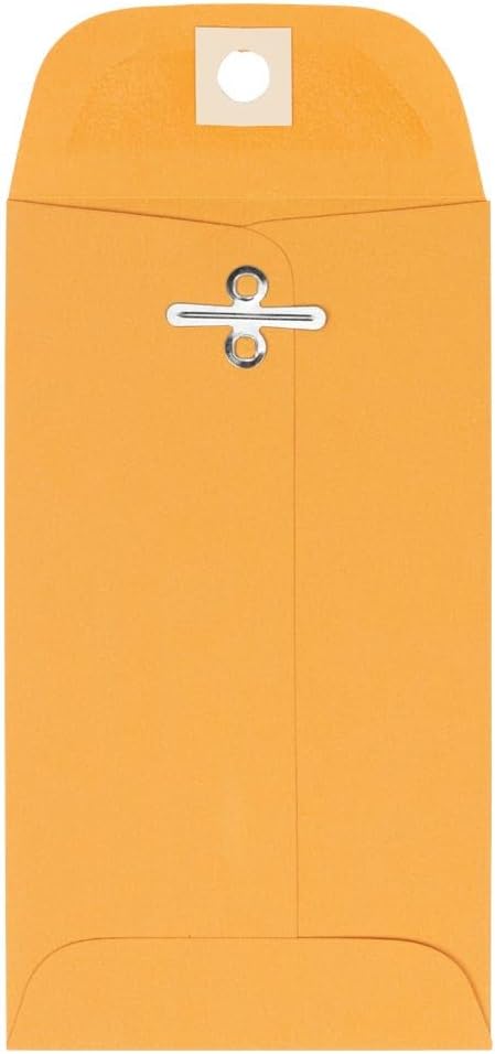 LUXPaper #5 1/2 Coin Envelopes | Clasp | 3 1/8" x 5 1/2" | Golden Kraft | 32lb. Text | 500 Qty