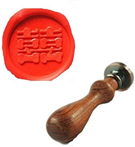 21 Styles Chinese Character Double Happiness Symble Monogram Wax Seal Sealing Stamp Curlicue Wedding Invitations Christmas Gift Cards Embellishment Cutomize Seal Stamp Rosewood Handle Set