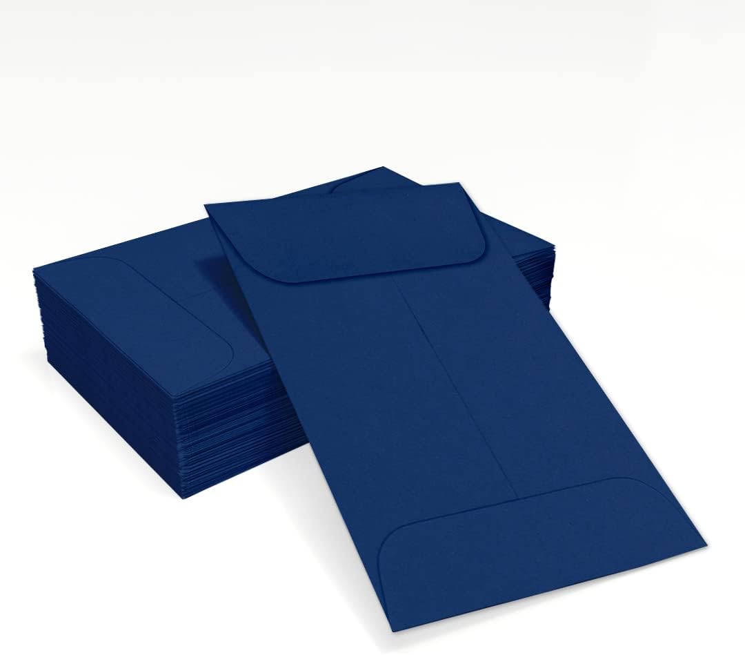 LUXPaper #1 Coin Envelopes | 2 1/4" x 3 1/2" | Navy Blue | 80lb. Text | 50 Qty