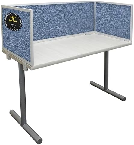 OBEX Acoustic Mounted Screen Privacy Panel Table Top Separator, Sound Blocking Desk Divider (Twilight, 18" X 30")