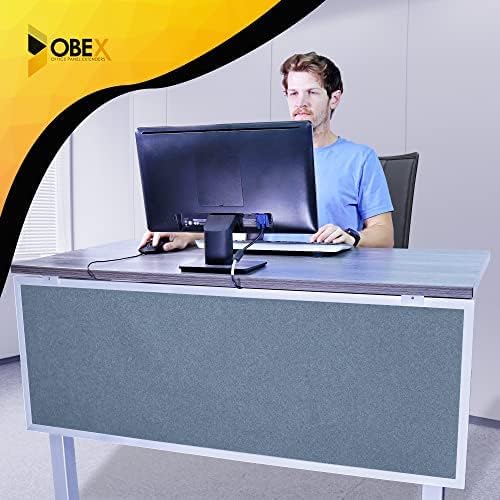 OBEX Acoustic Table Mounted Modesty Desk Privacy & Sound Absorbing Panel for Office Cubicles, 24" x 72", Twilight