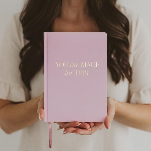 Sweet Water Decor You Are Made for This Journal, Cute Motivational Lined Composition Notebook for Women, 100 Ruled Pages for Writing, Pink Diary with Gold Foil Details