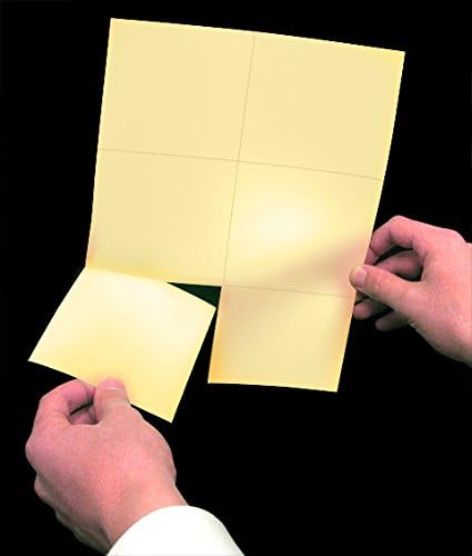 Laser Printer Blank Perforated Cards 6 up per Page (Canary, 6000 Cards)